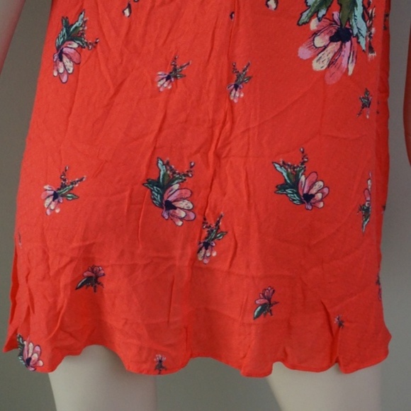 Free People Shea Printed Mini Dress in Red Hot - Picture 4 of 8